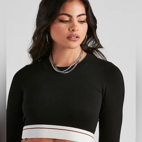 Windsor Sport Your Stripes Crop Sweater - Picture 4 of 9